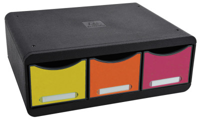 EXACOMPTA Module de classement TOOLBOX MAXI, 3 tiroirs