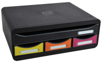 EXACOMPTA Module de classement TOOLBOX MINI, 4 tiroirs, noir