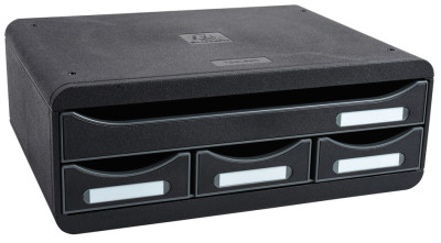 EXACOMPTA Module de classement TOOLBOX MINI, 4 tiroirs, gris