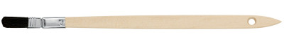 WESTEX Pinceau plat soie naturelle noire, 15 mm, courbé