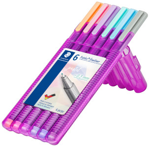 STAEDTLER Fineliner triplus pastel, étui de 6