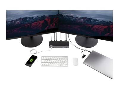 Startech : 2X 4K UNIVERSAL LAPTOP DOCKING STATION - USB-C/USB 3.0 - 60W PD