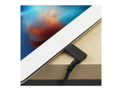 Startech : 1M ANGLED LIGHTNING TO USB CABLE-APPLE MFI CERTIFIED-BLACK