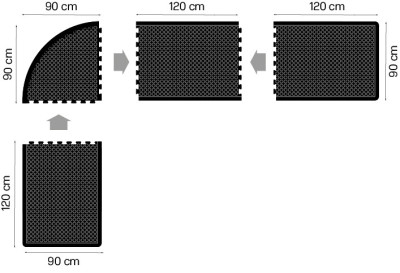Miltex Yoga tapis de travail Dôme de base, 90 x 120 cm