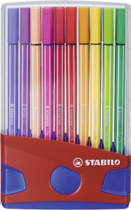 STABILO Stylo feutre Pen 68, ColorParade de 20, gris/rose