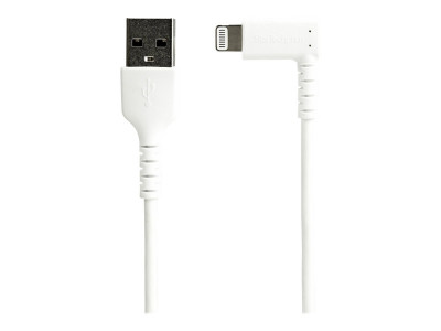 Startech : 1M ANGLED LIGHTNING TO USB CABLE-APPLE MFI CERTIFIED-WHITE