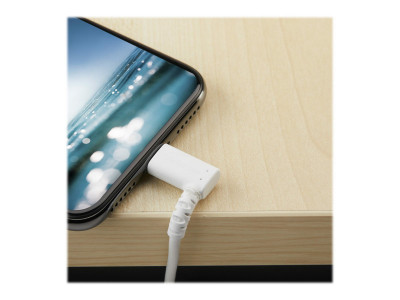 Startech : 2M ANGLED LIGHTNING TO USB CABLE-APPLE MFI CERTIFIED-WHITE