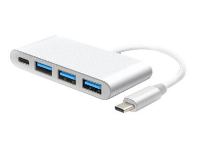 DLH : PLASTIC BAG TYPE-C USB HUB 3USB PORTS et TYPE 1-A PORT USB