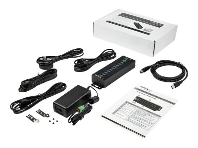 Startech : 10-P INDUSTRIAL USB 3.0 HUB W/ EXT POWER ADPTR ESD 350W SURGE P