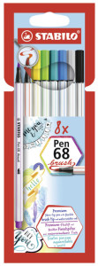 STABILO Pinselstift Pen 68 brush, 8er Karton-Etui