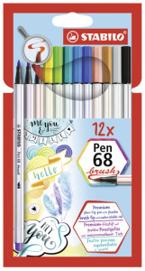 STABILO Pinselstift Pen 68 brush, 8er Karton-Etui