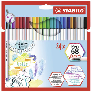 STABILO Pinselstift Pen 68 brush, 8er Karton-Etui