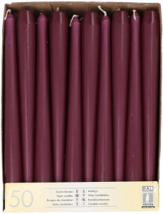 PAPSTAR Bougie de chandelier, 22 mm, pack de 50, vert foncé