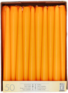 PAPSTAR Bougie de chandelier, 22 mm, pack de 50, vert foncé