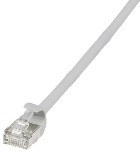 LogiLink Patchkabel Ultraflex, Kat. 6A, U/FTP, 0,3 m, grau