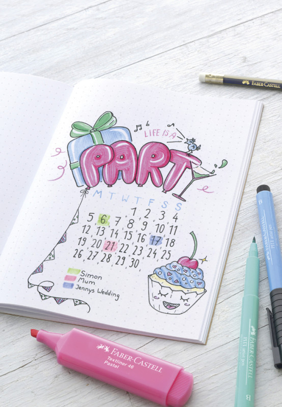 FABER-CASTELL Bullet Journal Kit de démarrage, 9 pièces