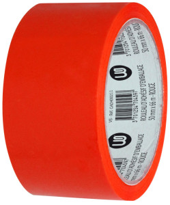 Wonday Ruban adhésif d'emballage, en PP, 50 mm x 66 m, rouge
