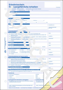 AVERY Zweckform Erlaubnisschein f. feuergefährliche Arbeiten