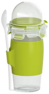 emsa Mug pour yaourt CLIP & GO, avec cuillère et récipient