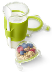 emsa Mug pour yaourt CLIP & GO, avec cuillère et récipient