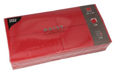 PAPSTAR Bistroservietten, 330 x 330 mm, 3-lagig, rot