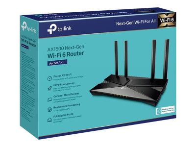 TP-Link : AX1500 WI-FI 6 ROUTER 1201MBPS AT 5GHZ+300MBPS AT 2.4G