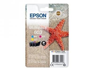 Epson 603 Multipack 3 couleurs Cartouches d'encre Cyan Magenta Jaune