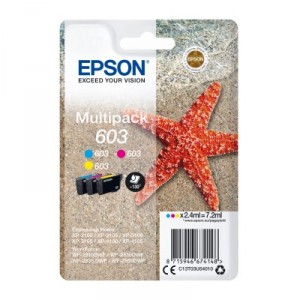 Epson 603 Multipack 3 couleurs Cartouches d'encre Cyan Magenta Jaune