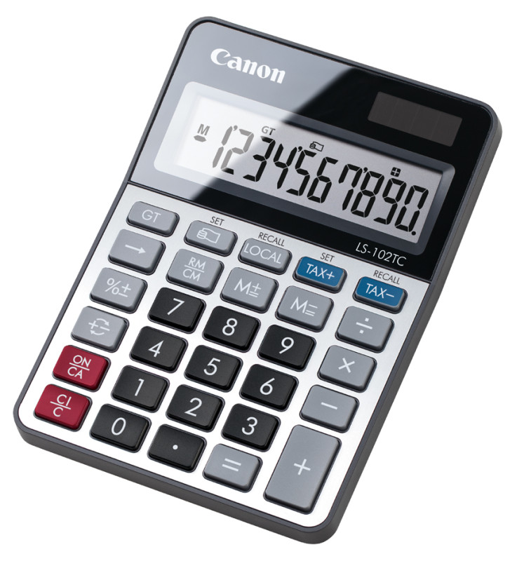 Canon Calculatrice de table LS-102 TC, alimentation par pile