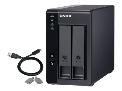 Qnap : TR-002 2BAY EXP UNIT / DAS 1X USB 3.1 GEN2 TYPE C