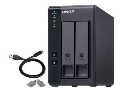Qnap : TR-002 2BAY EXP UNIT / DAS 1X USB 3.1 GEN2 TYPE C