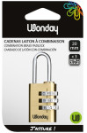 Wonday Cadenas à combinaison, en laiton, 20 mm Wonday Cadenas à combinaison, en laiton, 20 mm