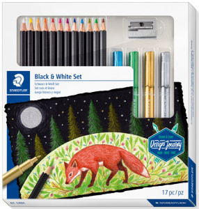 STAEDTLER Kit de dessin Black & White Design Journey