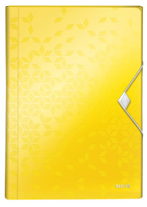 LEITZ Projektmappe WOW, A4, PP, 6 Fächer, gelb-metallic