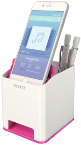 LEITZ Sound Stifteköcher WOW Duo Colour, 2 Fächer, violett