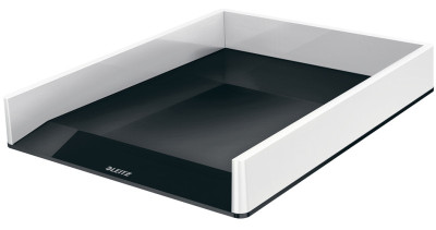 Corbeille à courrier LEITZ WOW Duo Colour, A4, polystyrène, noir
