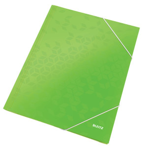 LEITZ Chemise à élastique WOW, A4, carton, vert