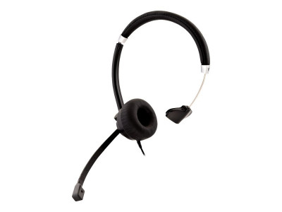 V7 : DELUXE MONO USB HEADSET W/MIC VOL CNTRL 1.8M cable BLK