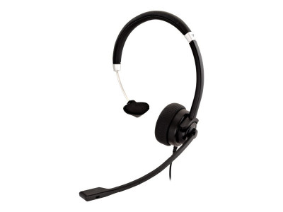 V7 : DELUXE MONO USB HEADSET W/MIC VOL CNTRL 1.8M cable BLK