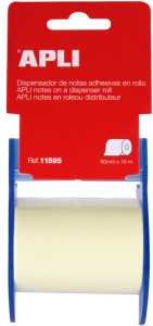 agipa Notes adhésives en rouleau, 10 m x 60 mm, jaune