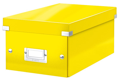 LEITZ Boîte de rangement pour DVD Click & Store, jaune