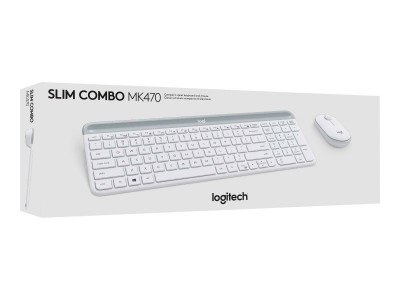 Logitech : SLIM WIRELESS KEYBOARD + MOUSE COMBO MK470 OFFWHITE FRA CENTRAL fr