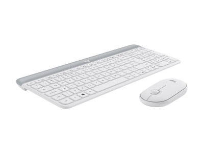 Logitech : SLIM WIRELESS KEYBOARD + MOUSE COMBO MK470 OFFWHITE FRA CENTRAL fr
