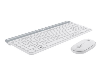 Logitech : SLIM WIRELESS KEYBOARD + MOUSE COMBO MK470 OFFWHITE FRA CENTRAL fr