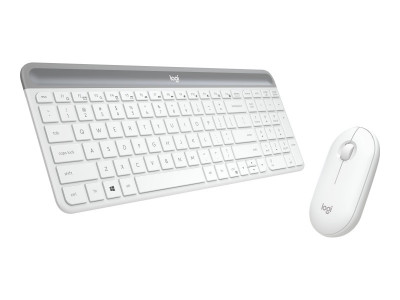 Logitech : SLIM WIRELESS KEYBOARD + MOUSE COMBO MK470 OFFWHITE FRA CENTRAL fr