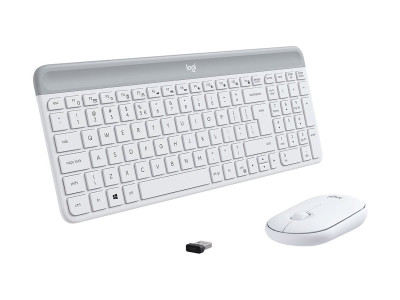 Logitech : SLIM WIRELESS KEYBOARD + MOUSE COMBO MK470 OFFWHITE FRA CENTRAL fr
