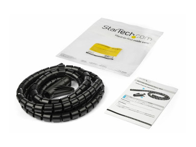 Startech : SPIRAL cable MANAGEMENT SLEEVE 25MM X 1.5M /1X 4.9 - BLACK