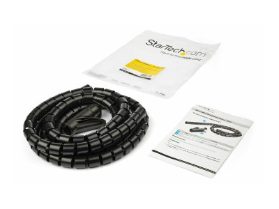 Startech : SPIRAL cable MANAGEMENT SLEEVE 25MM X 2.5M /1X 8.2 - BLACK