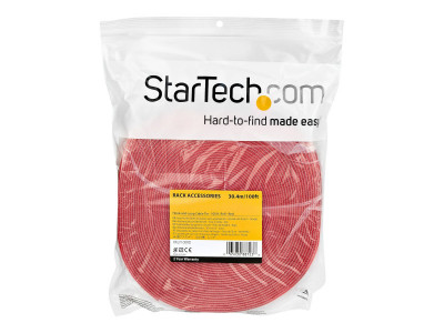 Startech : 100FT. HOOK et LOOP ROLL - RED - RESUABLE