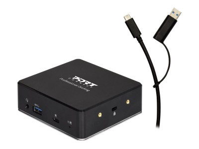 Port Technology : DOCKING STATION 2 X 2K COMBO USB-A USB-C